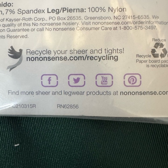 TWO pair of NEW No-Nonsense Ultra Sheer and Great Shapes Panty Hose Size C - Picture 8 of 10